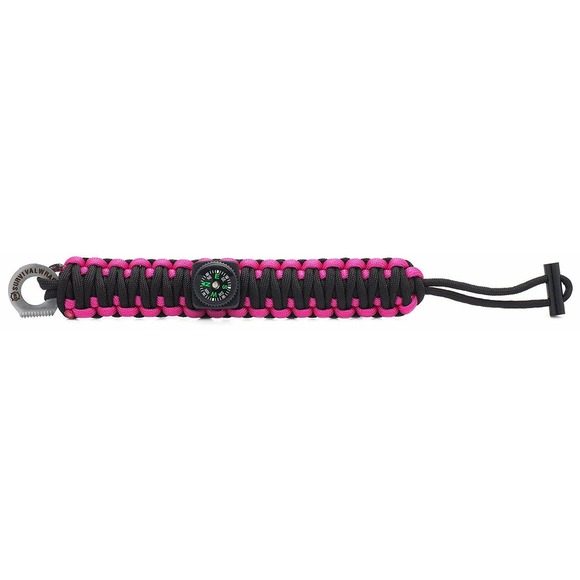 Pink Paracord Survival Wrap Emergency Bracelet - Picture 3 of 4